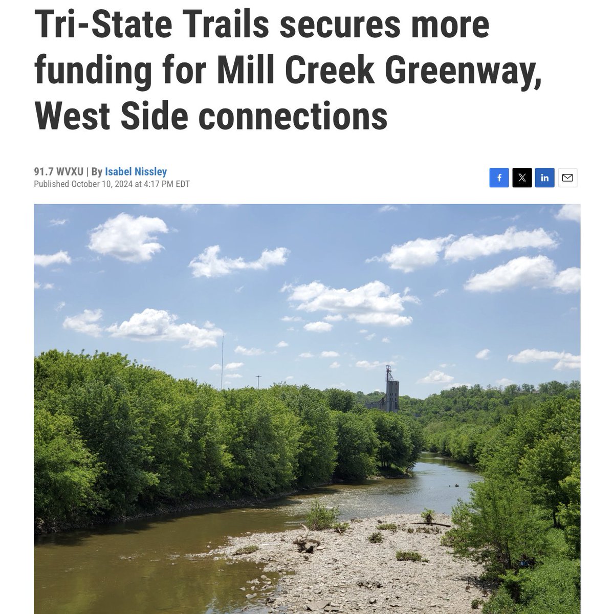 Civic Commons US (@civiccommonsus) on Twitter photo #CivicCommonsUS partners in Cincinnati are co-creating a greenway to #nature, #joy + #opportunity, and in the process restitching neighborhoods harmed by policies of the past. <a href="/wadejohnston/">Wade Johnston</a> <a href="/TriStateTrails/">Tri-State Trails</a> <a href="/CROWNcincinnati/">CROWN Cincinnati</a> <a href="/917wvxu/">91.7 WVXU</a> <a href="/CityOfCincy/">City of Cincinnati</a> #trails
wvxu.org/environment/20⦠#CivicCommonsUS partners in Cincinnati are co-creating a greenway to #nature, #joy + #opportunity, and in the process restitching neighborhoods harmed by policies of the past. <a href="/wadejohnston/">Wade Johnston</a> <a href="/TriStateTrails/">Tri-State Trails</a> <a href="/CROWNcincinnati/">CROWN Cincinnati</a> <a href="/917wvxu/">91.7 WVXU</a> <a href="/CityOfCincy/">City of Cincinnati</a> #trails
wvxu.org/environment/20ā¦