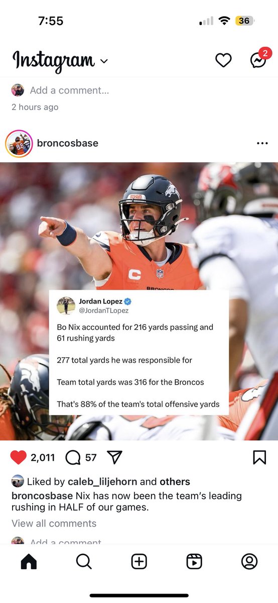 ty_gish's tweet photo. @RodMackeySports 
Quit hating on Bo Nix after every game. The kid is carrying that broncos offense on his own. You need to stop glazing the buffs so bad and start paying attention to the way our Rookie Qb is playing. #FireRodMackey https://t.co/C1xTVNyaoZ
