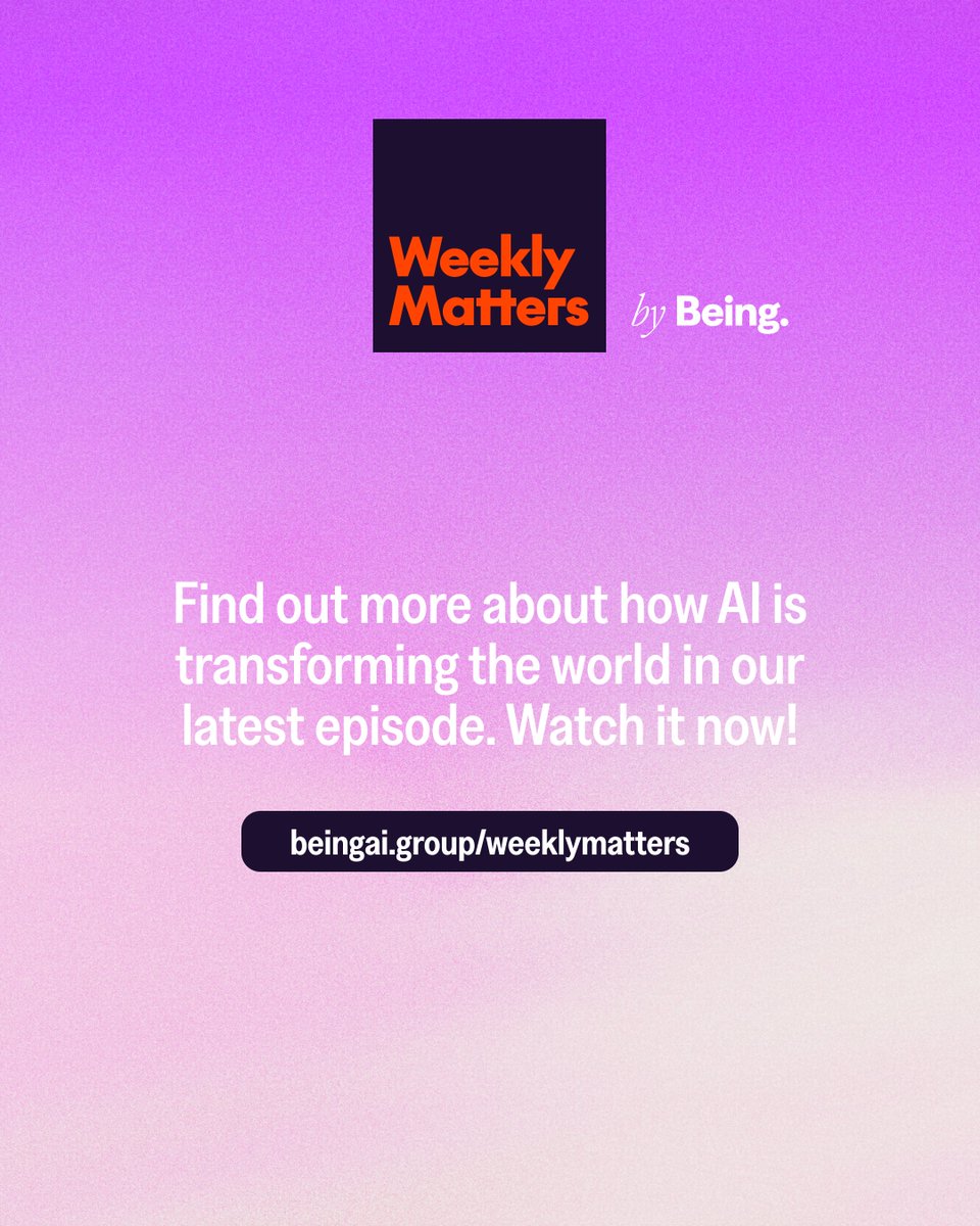 AI just made Nobel Prize history! 🏆 
Discover how Geoffrey Hinton’s and John Hopfield’s groundbreaking work on neural networks is shaping the future of science and business. 🚀 

Watch now and see what this means for your industry! 💡 beingai.group/weeklymatters

#AI #NobelPrize