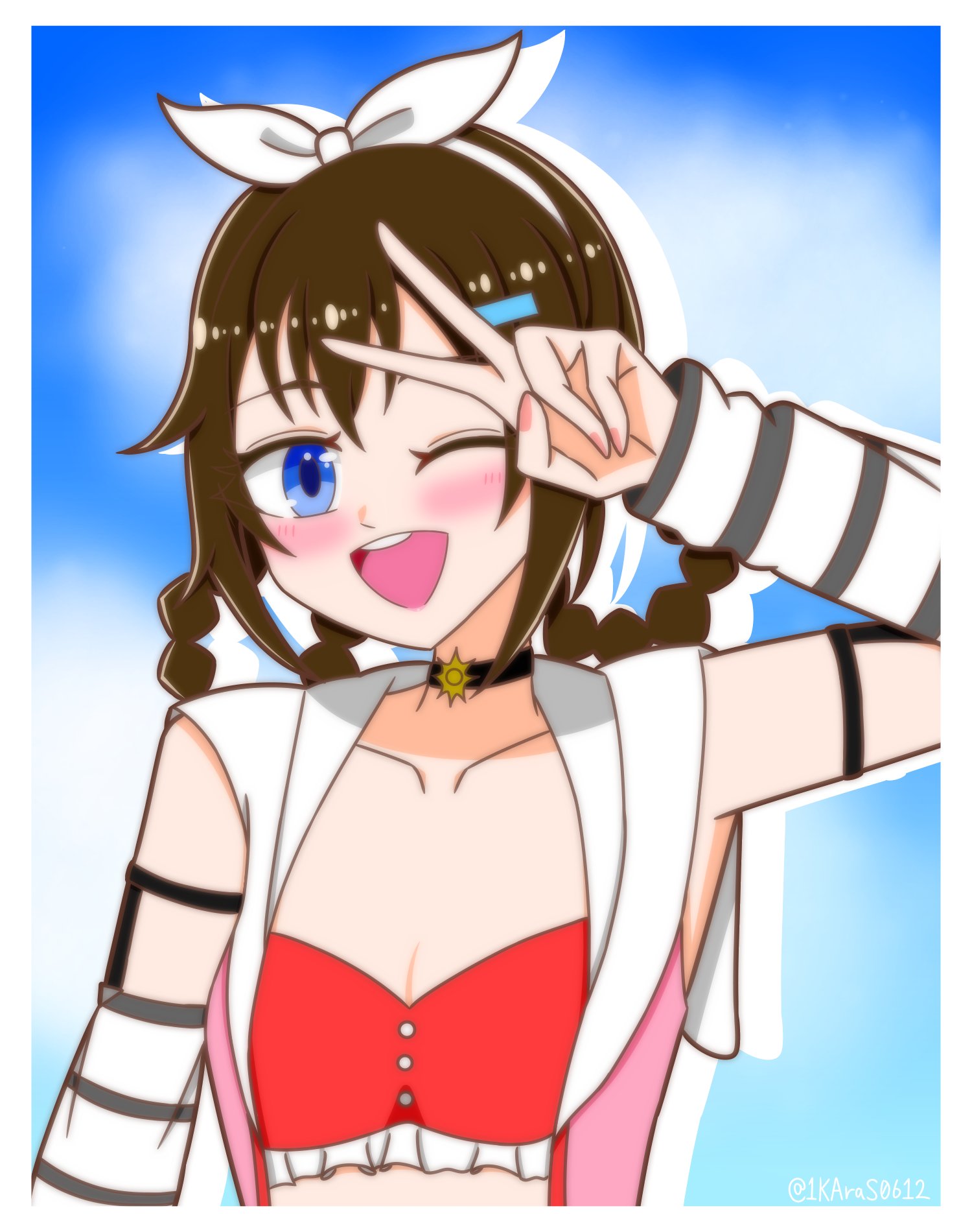 フィルム　桜坂しずく　Rise Up High! 虹ヶ咲学園　えいがさき Norn в X: „Rise Up High!でCDジャケットみたいな絵を描いて