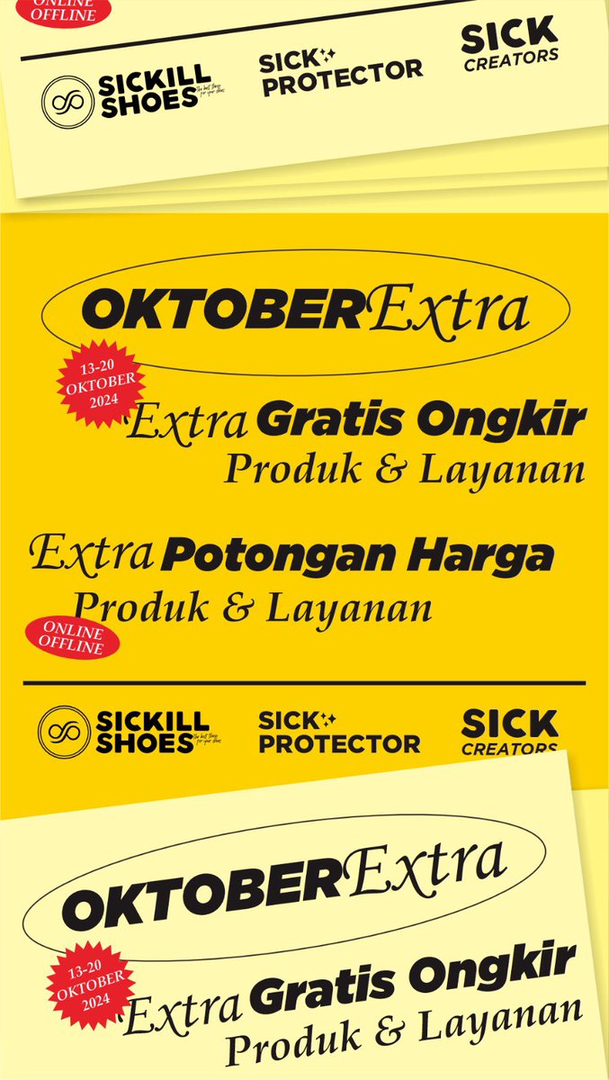 SickillShoes's tweet photo. Sampai 20 Oktober ya #SickMates https://t.co/u3rmrZ8cDb