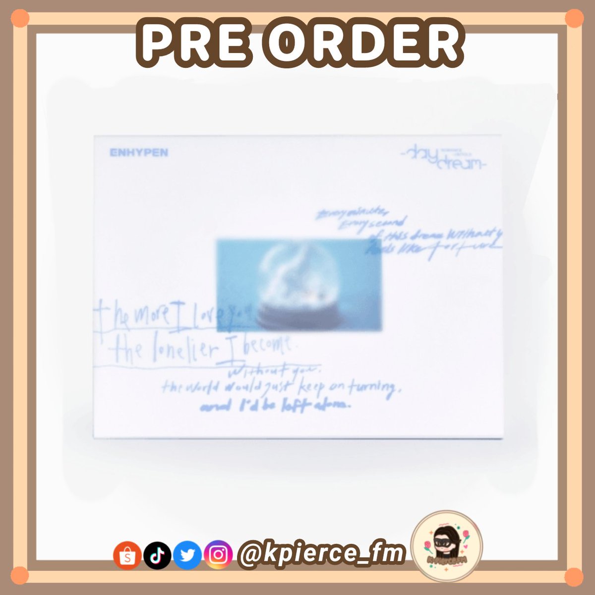 kpierce_fm's tweet photo. ⚜️OPEN PO ALBUM ENHYPEN ROMANCE: UNTOLD ~DAYDREAM~⚜️

✨️DP REG VER 100K ONLY UNTUK 10 ORG PERTAMA YG IKUT PO✨️

💫REG/JP VER: 325K DP 150K (est 400gr)
💫SET: 640K DP 300K (est 800gr)

✅️BERSIH INA
✅️POB WEVERSE
✅️PILIH VER (SELAGI SLOT ADA)

DETAIL⬇️ https://t.co/GbdKpchBob