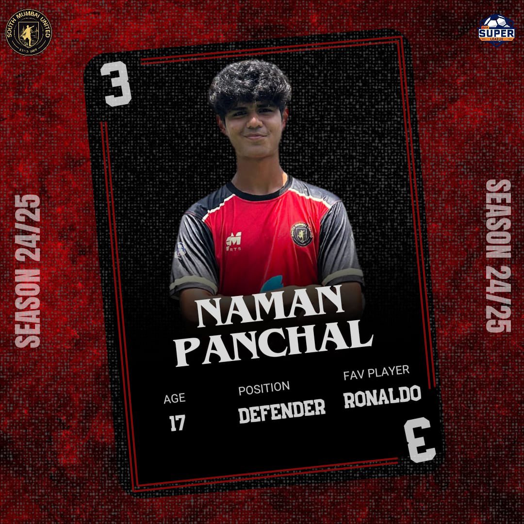 southmumbaiufc's tweet photo. 3. Naman Panchal
Our youngest player of last season looks to continue his development into the new season. At 17 , he will surely keep getting better every year.
#GoSMU❤️🖤💛 https://t.co/1rijZxkhUw
