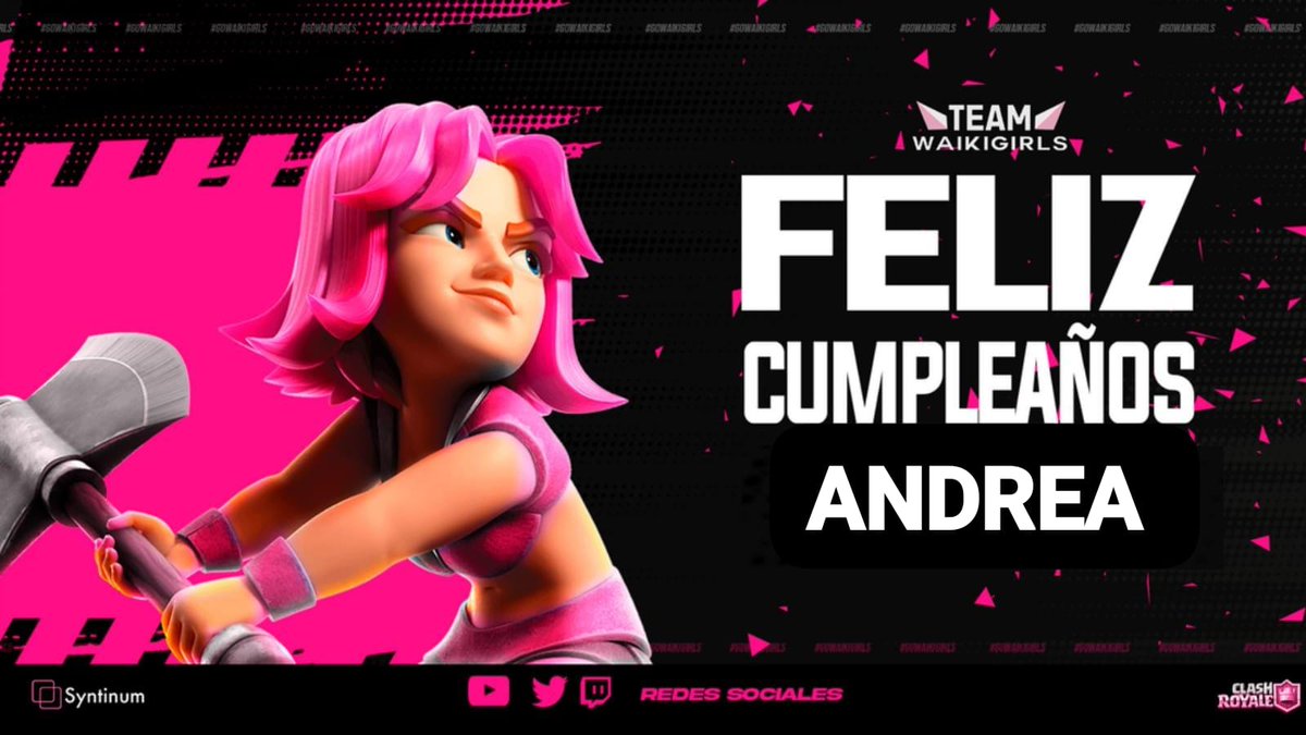 Waiki Girls (@teamwaikigirls) on Twitter photo #CR | #Cumpleaños
De fiesta está una gran jugadora del equipo competitivo 🎉
De parte de WG le deseamos un Feliz Cumpleaños a <a href="/andrea_xc1/">Andrea Xc1</a> 🇲🇽🎈
Esperemos disfrutes de tu día en familia y la pases muy bien ✨
#GoWG #CR | #Cumpleaños
De fiesta está una gran jugadora del equipo competitivo 🎉
De parte de WG le deseamos un Feliz Cumpleaños a <a href="/andrea_xc1/">Andrea Xc1</a> 🇲🇽🎈
Esperemos disfrutes de tu día en familia y la pases muy bien ✨
#GoWG