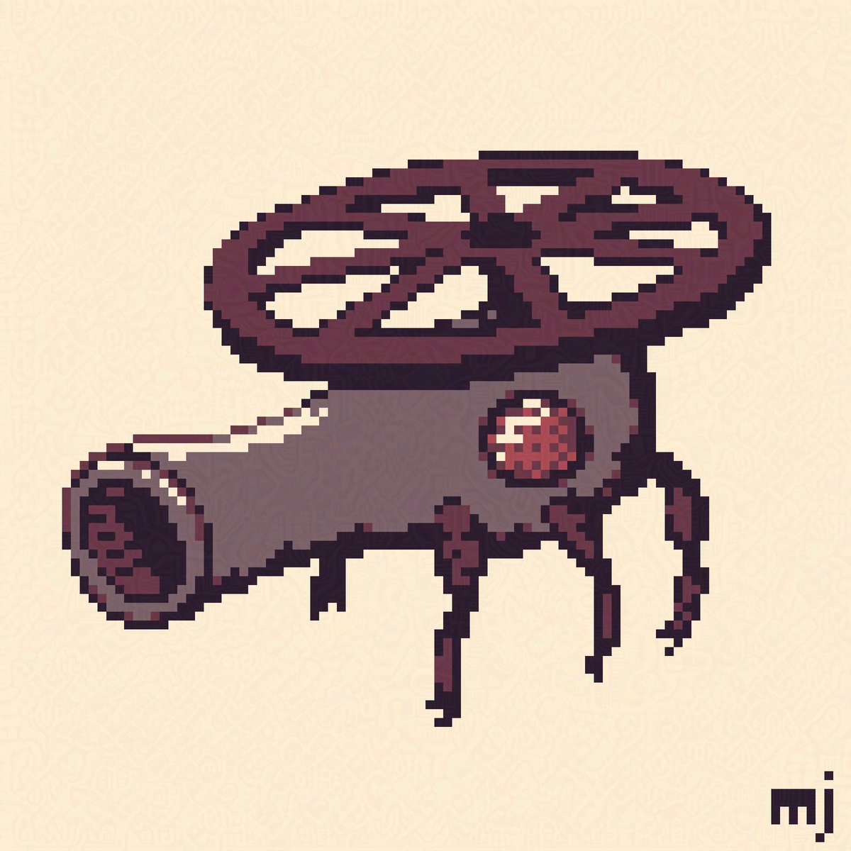 MusicaJosh's tweet image. Boomfly, a flying cannon insect for #parlortober2024

#pixelart