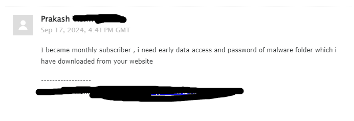 vxunderground's tweet photo. September 17th a person named Prakash filed an official complaint against our donation transaction system stating we have failed to give them the password for the malware folder.

It wasn't a meme, it was completely legitimate.

The password is 'infected'. https://t.co/9RugZ13GFx