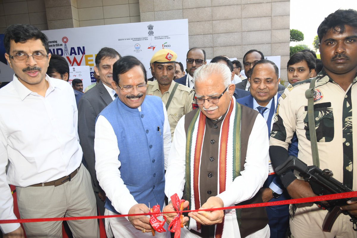 CEA_India's tweet photo. The exhibition at the Brainstorming Conclave is officially inaugurated by @mlkhattar, Cabinet Minister for @MinOfPower & @MoHUA_India and @shripadynaik, HMoS Power. Join us as we explore the latest innovations and cutting-edge technologies driving the future of the Indian power sector.
#IndiaPower2047 #PoweringIndia