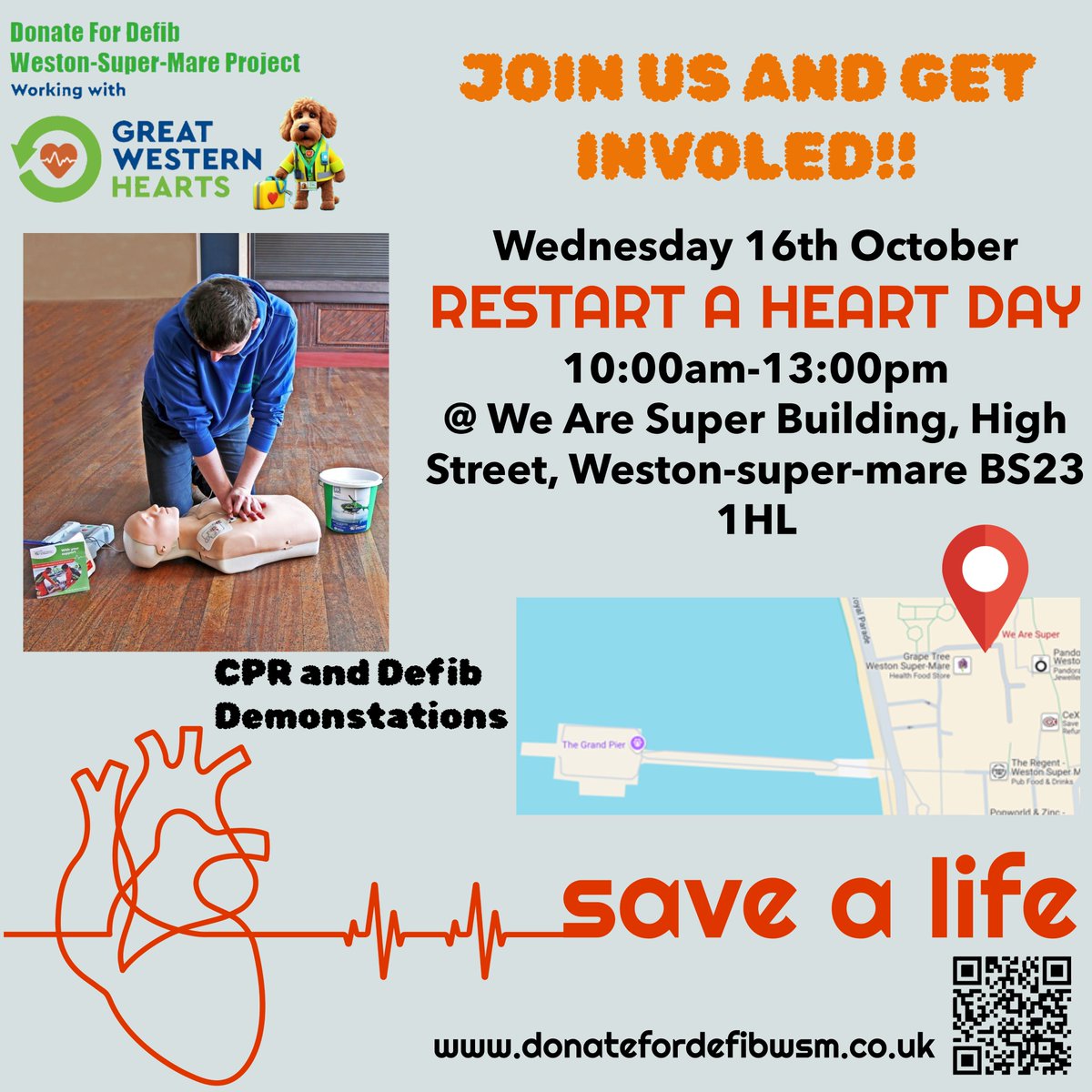 DonateForDefib's tweet image. &quot;The Restart A Heart Day is an excellent way to learn how to help someone survive a cardiac arrest. AED’s are on the frontline of preventing sudden cardiac death. Well done to Donate For Defib W-s-M Project for organising this&quot;.
Prof. Graham Stuart