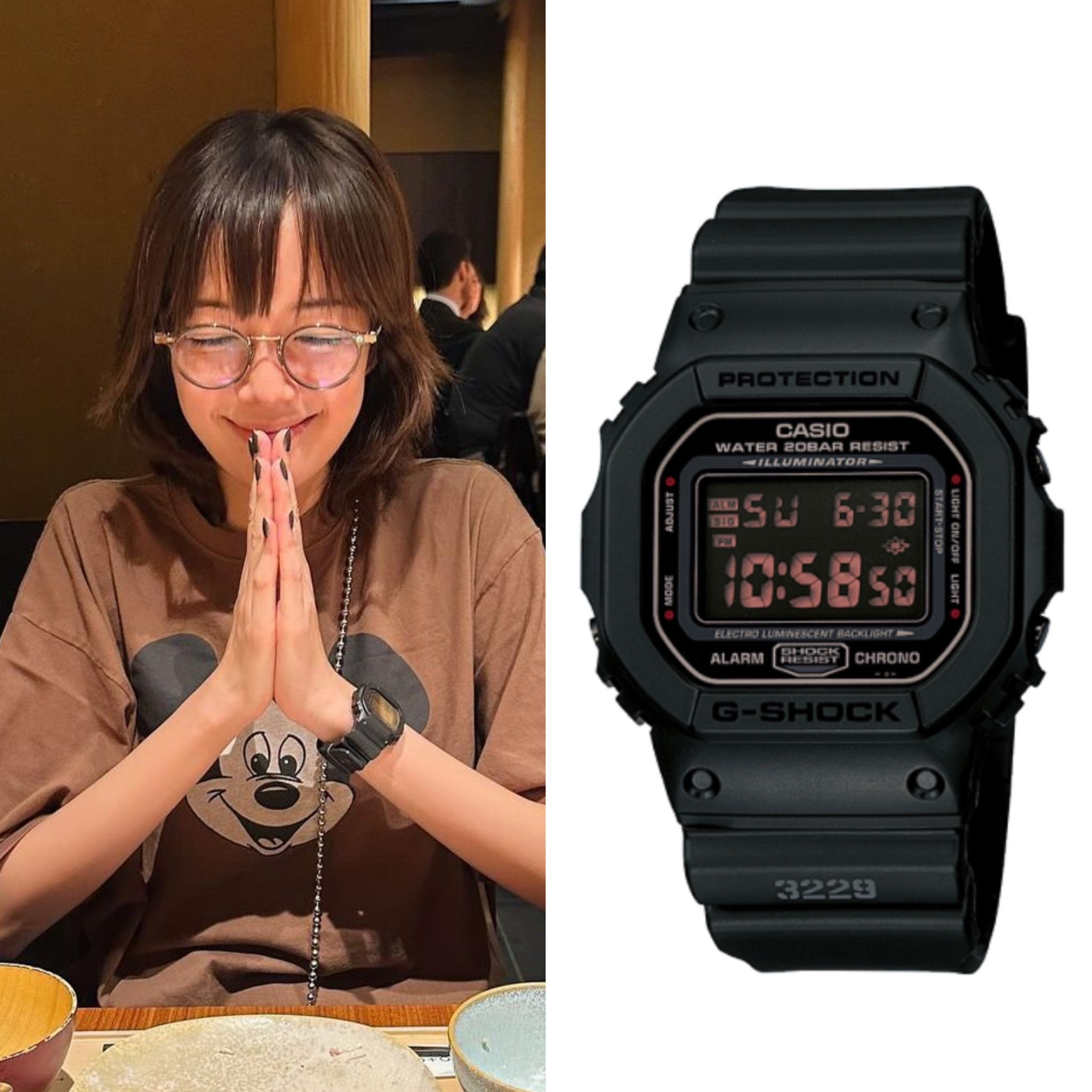 G-SHOCK 佐藤栞里さん着用　同モデルDW-5600MS-1 マットブラック 有名人の腕時計bot on X: 