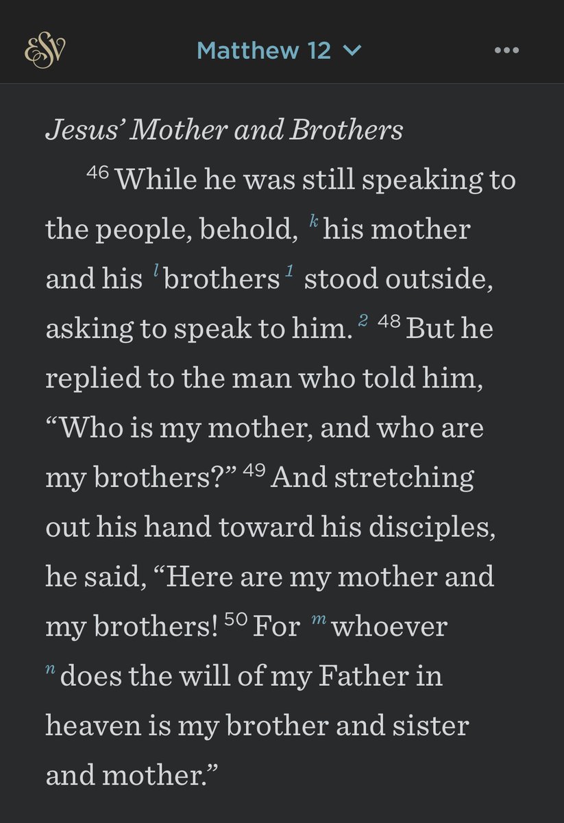 If I hear one more person say "Satan would love to divide this family" as justification for tolerating bad behavior, I'm going to throw Matthew 12 at them.