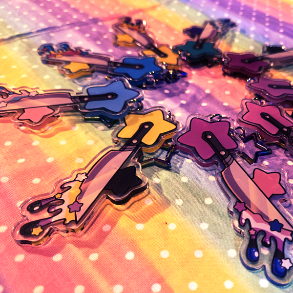 VexinglyYours's tweet photo. 🌈 BE GAY DO CRIME! 🗡️

The Queer Knife Collection is finally live! https://t.co/P0zvmMYQCh https://t.co/xzyMbpCklc