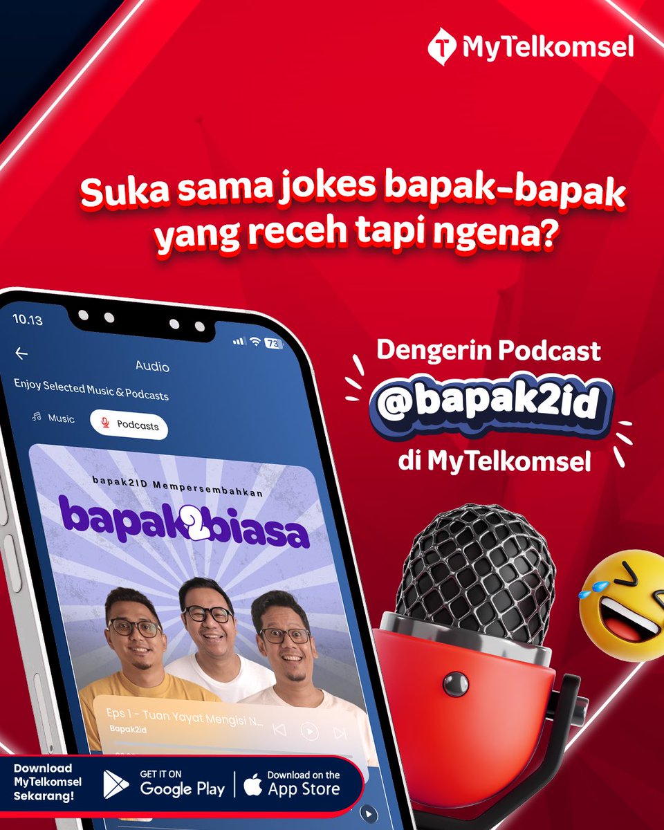 Pernah nggak, kamu senyum-senyum sendiri gara-gara jokes receh ala bapak-bapak? 😂 Nah, kalau kamu termasuk penggemar humor receh tapi ngena, podcast @‌Bapak2id siap nemenin harimu dengan obrolan seru dan penuh tawa!
