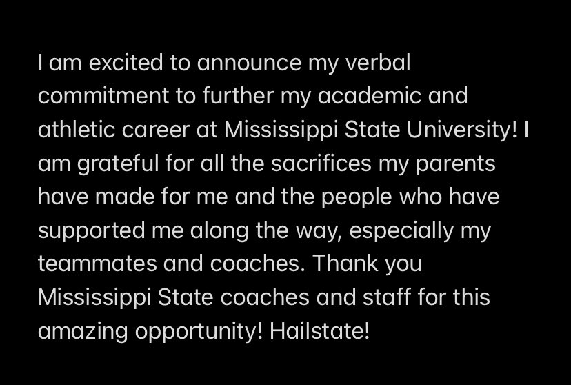 Alexi Thigpen (@alexi_thigpen) on Twitter photo I am excited to announce my verbal commitment to Mississippi State University! Thank you <a href="/HailStateSB/">Mississippi State Softball</a> coaches and staff for this amazing opportunity! <a href="/Coach_Ricketts/">Samantha Ricketts</a> <a href="/MrCoachTbratt/">Tyler Bratton, M.S.</a> <a href="/CoachZacShaw/">Zac Shaw</a> <a href="/tarynemckinney/">Taryne Mowatt-McKinney</a> <a href="/alyssa_loza/">Alyssa Loza</a> <a href="/zacselmon/">Zac Selmon</a> I am excited to announce my verbal commitment to Mississippi State University! Thank you <a href="/HailStateSB/">Mississippi State Softball</a> coaches and staff for this amazing opportunity! <a href="/Coach_Ricketts/">Samantha Ricketts</a> <a href="/MrCoachTbratt/">Tyler Bratton, M.S.</a> <a href="/CoachZacShaw/">Zac Shaw</a> <a href="/tarynemckinney/">Taryne Mowatt-McKinney</a> <a href="/alyssa_loza/">Alyssa Loza</a> <a href="/zacselmon/">Zac Selmon</a>