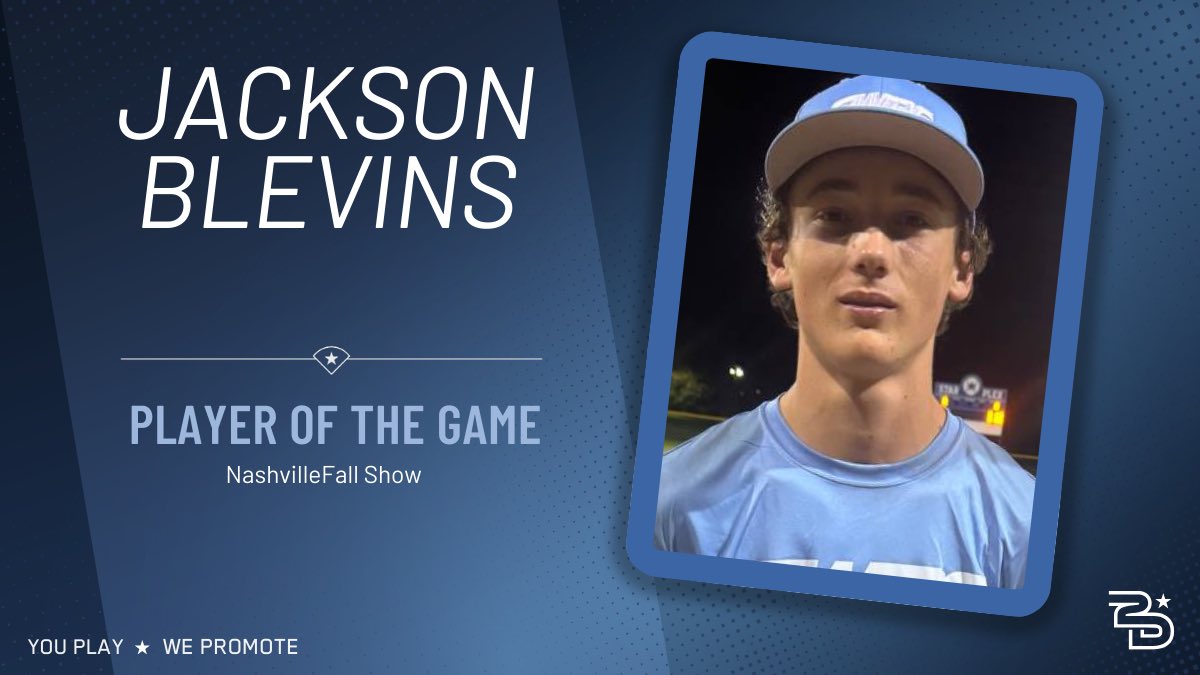 2D Sports Tennessee (@2dsportstn) on Twitter photo ⭐️Player of the Game⭐️
SWBC (<a href="/SWBCBaseball/">Sports World Baseball Club</a>)
Jackson Blevins (<a href="/j_blev5/">Jackson Blevins</a>)
1-2, 3RBI, 3B
#uncommitted #2DHitting ⭐️Player of the Game⭐️
SWBC (<a href="/SWBCBaseball/">Sports World Baseball Club</a>)
Jackson Blevins (<a href="/j_blev5/">Jackson Blevins</a>)
1-2, 3RBI, 3B
#uncommitted #2DHitting