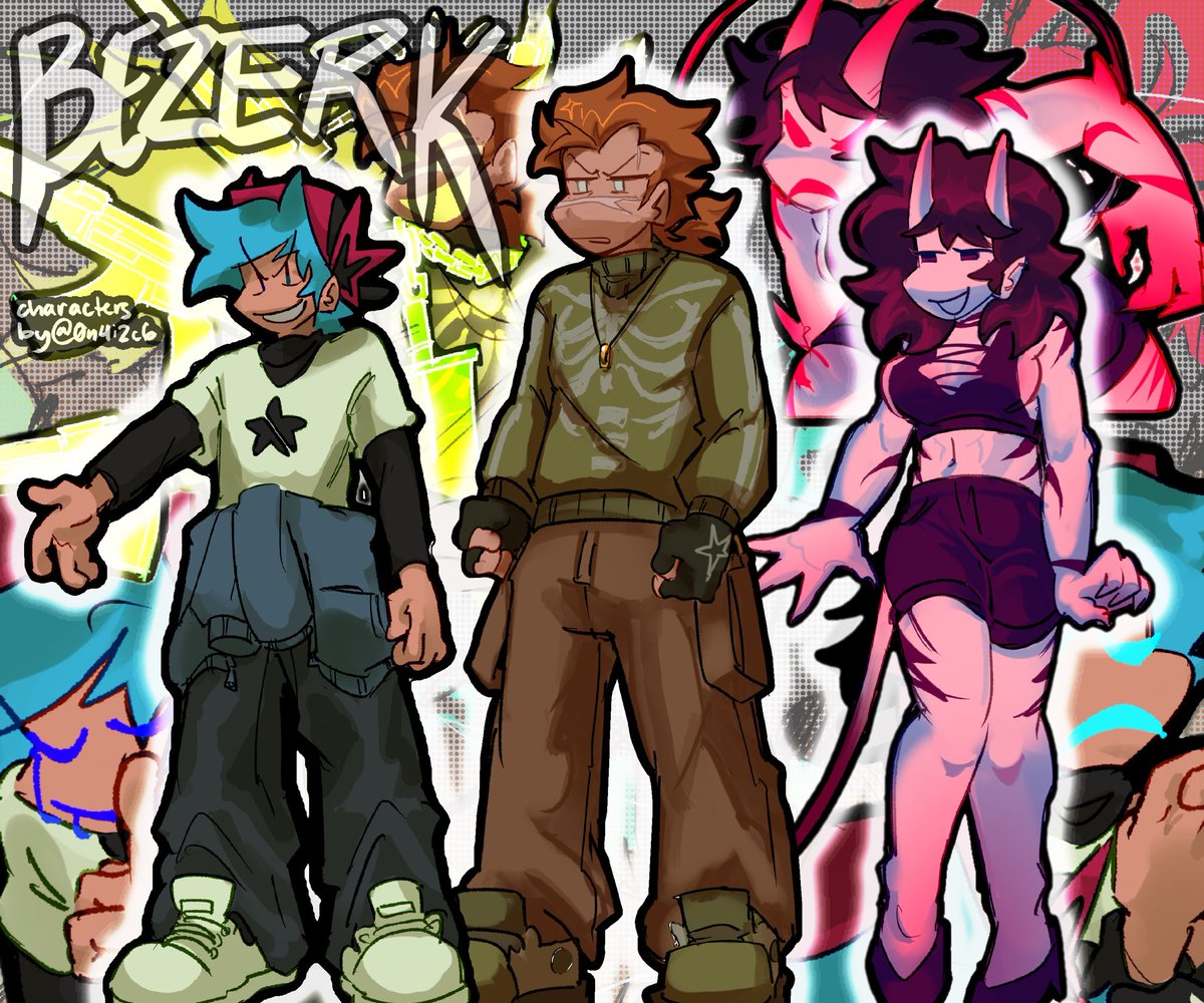 0n4i2c6's tweet image. Ykw yeah have a look at my fnf au (they’re actually not from the same au) #fnf #fnfau