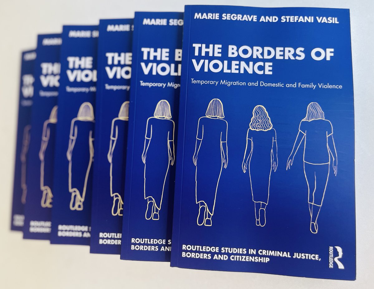 Marie Segrave (@msegrave) on Twitter photo With <a href="/stef_vasil/">Stefani Vasil</a> I'm thrilled to announce the release of our book, The Borders of Violence: Temporary migration & family violence.
To download the open access version or to purchase the book go here👉 shorturl.at/mr8Ei
Please share widely! Launch event details to follow. With <a href="/stef_vasil/">Stefani Vasil</a> I'm thrilled to announce the release of our book, The Borders of Violence: Temporary migration & family violence.
To download the open access version or to purchase the book go here👉 shorturl.at/mr8Ei
Please share widely! Launch event details to follow.