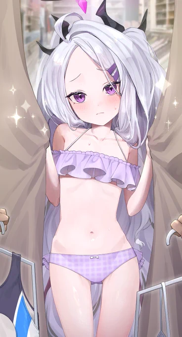 ヒナと水着選びにいったときの写真 #ブルアカ 