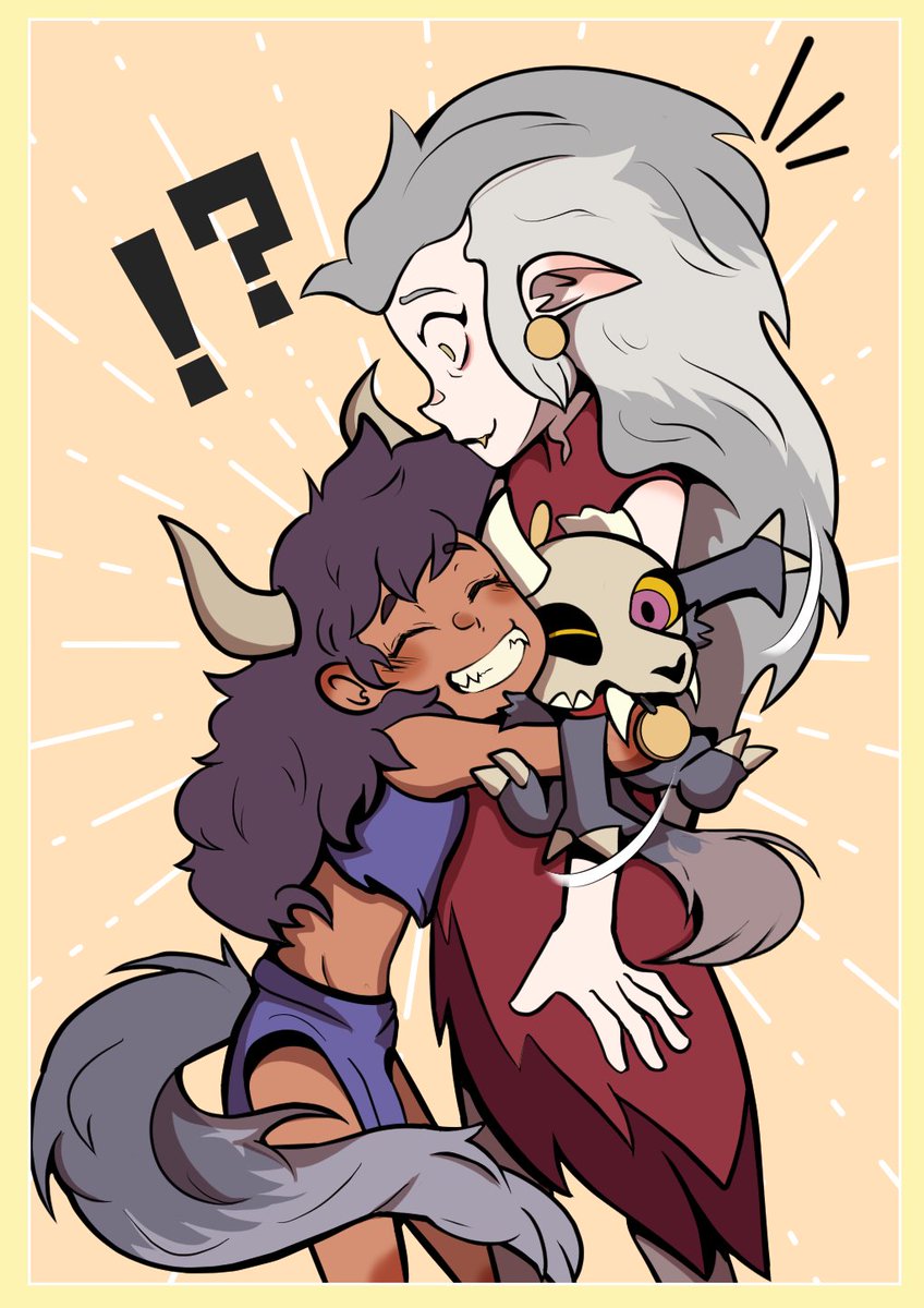 cidallel's tweet image. I had the urge to see Titan Wild Luz, Mama Eda with little brother King.
#LuzNoceda #titanluz #EdaClawthorne #AU #tarzanau #KingClawthorne