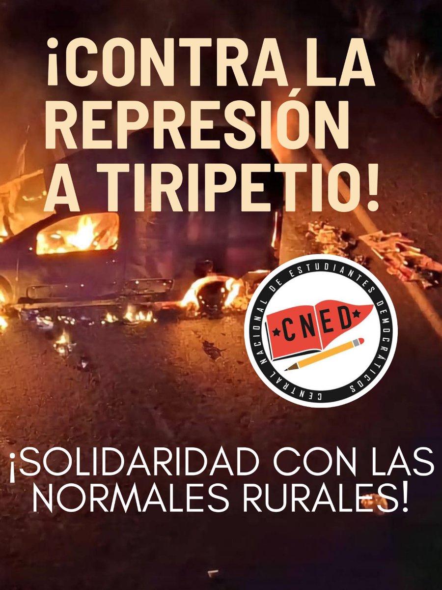 Gobierne quien gobierne, sea MORENA o PAN , la represión contra las Normales Rurales persiste, demostrando que es una política de Estado para sofocar la lucha estudiantil.

¡Exigimos justicia y castigo a los responsables!