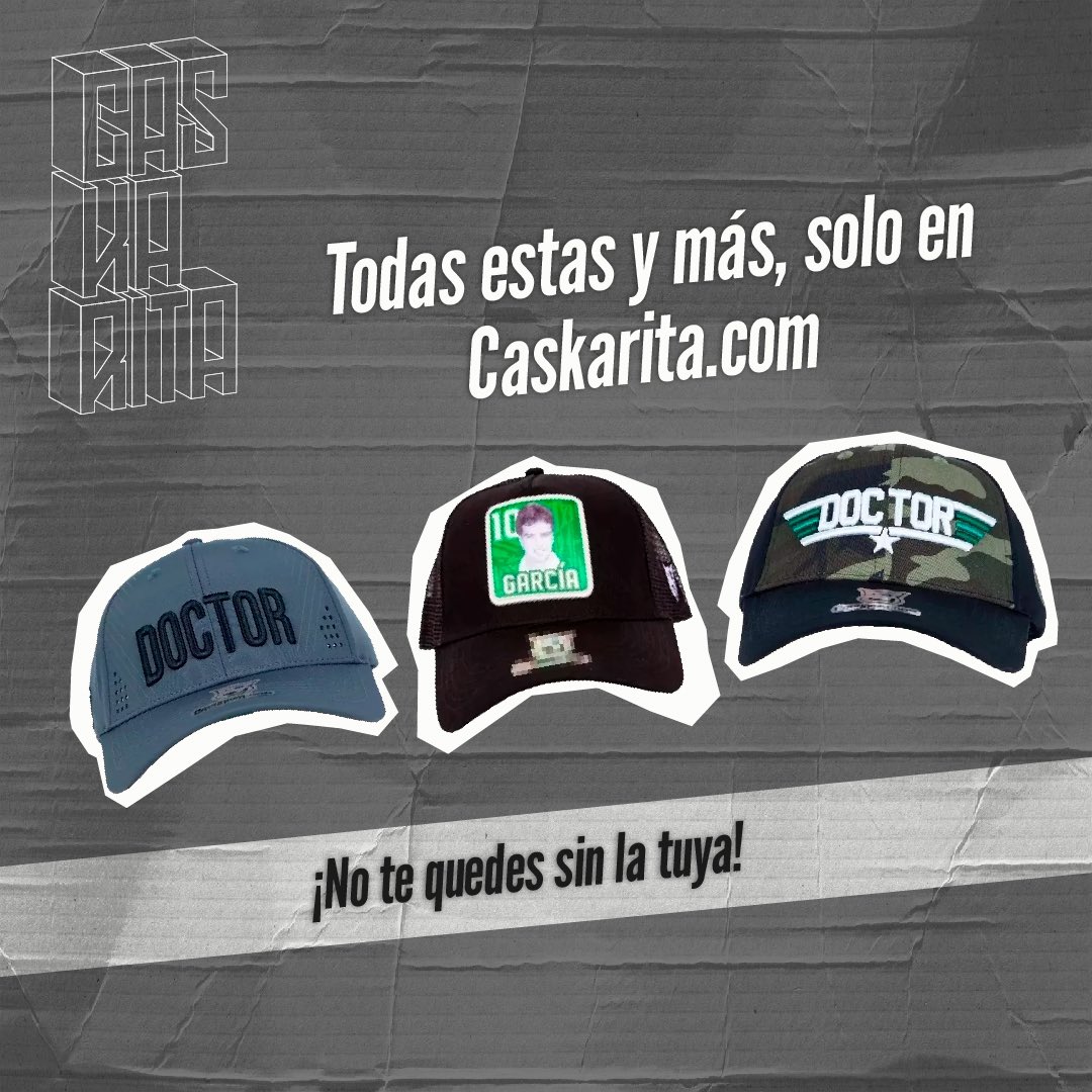 Hey, perros, no les puede faltar en su colección las joyas de gorras 🧢 que traen el mero look de una leyenda del fútbol  como <a href="/GarciaPosti/">Luis García P</a> 😉

Disponibles en caskarita.com y lista para llegar hasta tu casa, carajo.

Recuerda, tenemos envíos GRATIS a todo 🇲🇽.