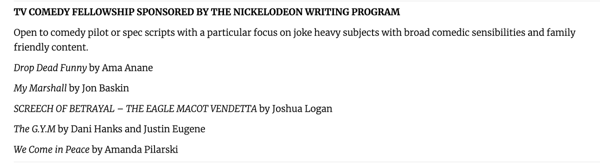 While Elon was re-landing rockets, I became a finalist at the Austin Film Festival in two categories. 

Best-Ever Comedy Pilot &amp; Nickelodeon Comedy Fellow Shipbuilding Competition