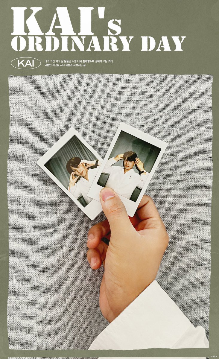 kaiarchived's tweet photo. [WEVERSE] 241014 EXO update

"#2024.10.14 #Only KAI Day #종인시 (Jongin o'clock) #KAI's ORDINARY DAY #9"

#KAI #카이 #カイ #金钟仁  
#엑소카이 @weareoneEXO https://t.co/VIitRy077y