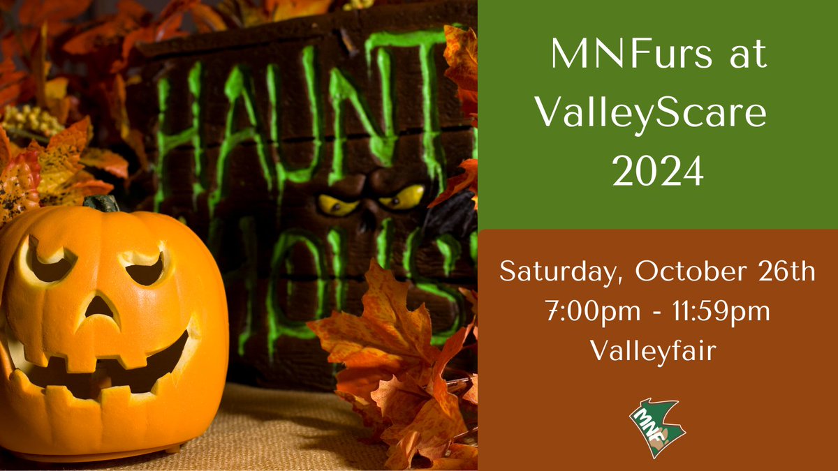 MNFurs's tweet photo. Who's ready to get scared? Join us at ValleyScare tomorrow, October 26th, and experience Valleyfair's numerous haunted mazes and attractions with your fellow furs! Park admission is required to attend.

For more information: https://t.co/N3NHHaWZch https://t.co/bgWCtnm8fj