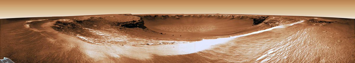 nasapod's tweet image. Victoria Crater on Mars

Source: apod.nasa.gov/apod/ap061002.…

#Mars #MarsRover #OpportunityRover #VictoriaCrater #SpaceExploration #RedPlanet #Astrophysics #PlanetaryScience #NASA #JPL