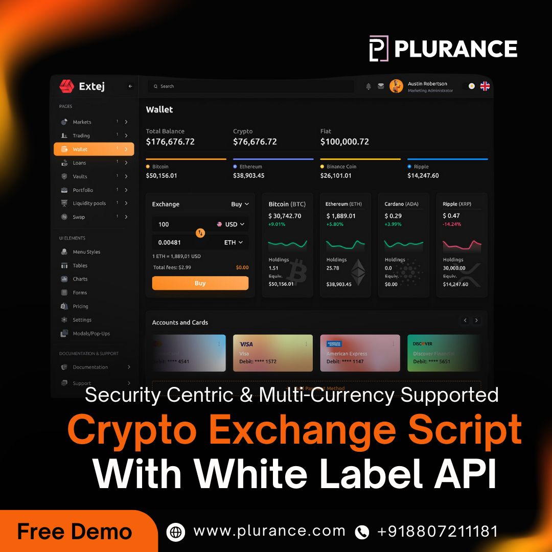 plurancetech's tweet image. ⏳ Why wait? Get your #Cryptoexchange Live in 5 Days!

Our #CryptoExchangeScript gives you all the advanced features you need to become the next big name in #crypto.

📈 Instant trading 🔗Multi-chain support 🔒Top-tier security

Free Demo -  plurance.com/cryptocurrency…

#plurance