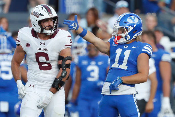 After passing for a TD and catching a TD pass on Saturday, Parker Kingston has become the only player in BYU history to pass for a TD, catch a TD pass, and return a punt for a TD in the same season. 

He's only the 3rd player to do so in a career.

#BYUFootball