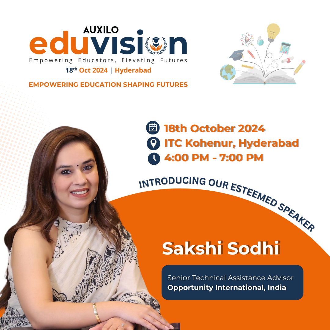 Auxilo Finserve (@auxilofinserve) on Twitter photo Join us at #EduVision2024 with Sakshi Sodhi, Senior Technical Assistance Advisor at <a href="/OIEduFinance/">Opportunity International EduFinance</a>
sharing insights on financial inclusion!
📅 Oct 18, 2024
🕓 4-7 PM
📍 ITC Kohenur, Hyderabad. Don’t miss it! #FinancialInclusion #HyderabadEvent <a href="/krypton_india/">Krypton India</a> Join us at #EduVision2024 with Sakshi Sodhi, Senior Technical Assistance Advisor at <a href="/OIEduFinance/">Opportunity International EduFinance</a>
sharing insights on financial inclusion!
📅 Oct 18, 2024
🕓 4-7 PM
📍 ITC Kohenur, Hyderabad. Don’t miss it! #FinancialInclusion #HyderabadEvent <a href="/krypton_india/">Krypton India</a>