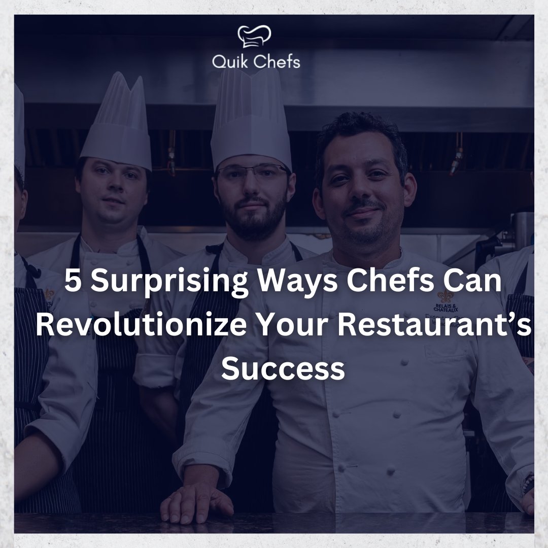 _quikchefs's tweet image. Great chefs do more than cook—they innovate, lead, and elevate your restaurant! 🍽️👨‍🍳 #RestaurantSuccess #QuikChefs
#ChefPower #CulinaryLeaders #InnovateWithChefs #KitchenEfficiency #TopChefs #RestaurantGrowth