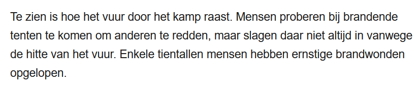 Gestoord eufemisme voor 'meerdere mensen zijn op hun ziekenhuisbed levend verbrand'. 

nos.nl/collectie/1395…