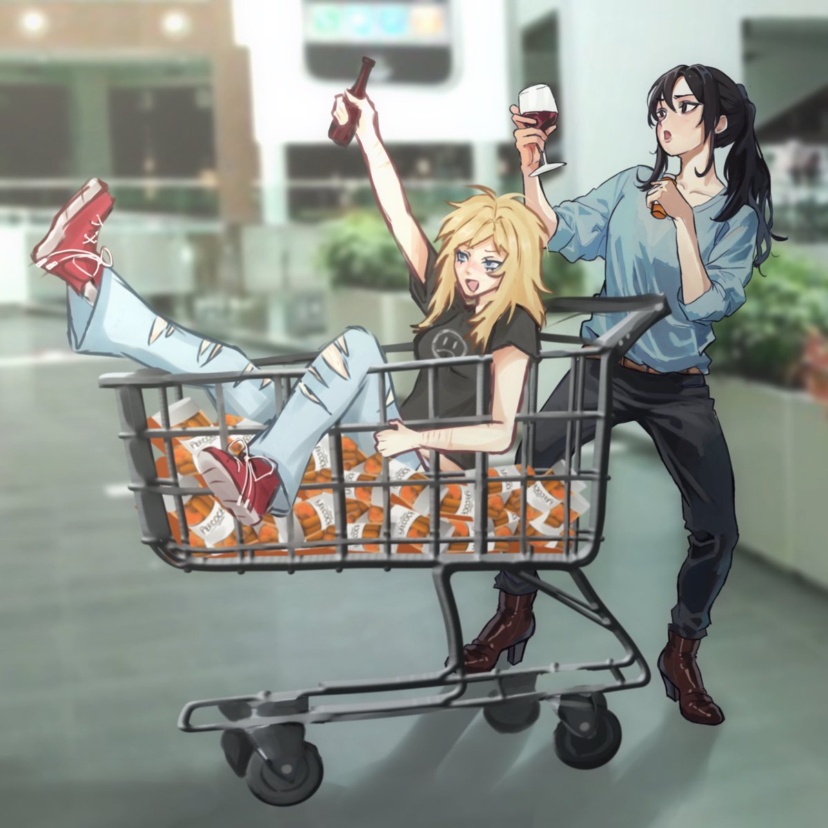 KrissyWaffles's tweet image. emicole art collab i did w @funzy_arting 

we ateee

#classof09 #emicole