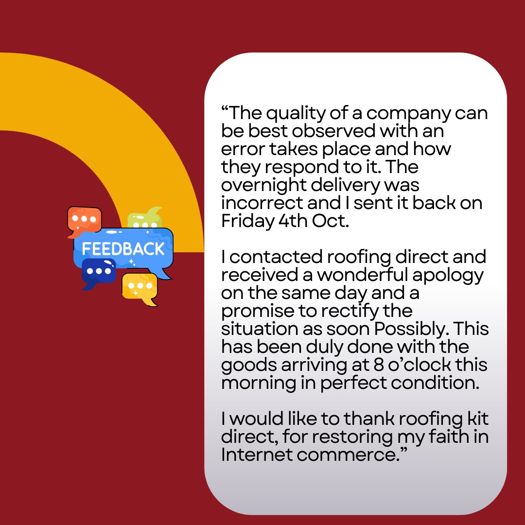 We may not always get it right but we will always go the extra mile for our customers #customerfeedback #realreviews