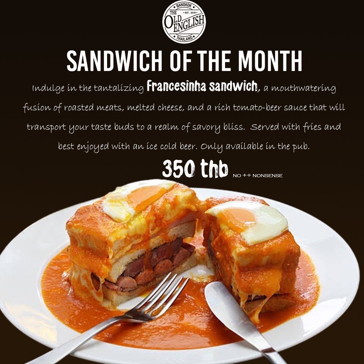 Heading to The Old English Pub in Thonglor to try this monster of a sandwich.