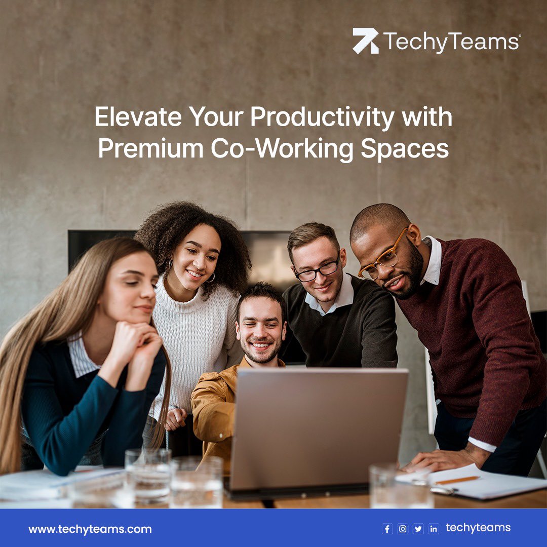 Techyteams's tweet image. At Techyteams, we offer exclusive access to premium workspaces with high-speed internet, all in strategic locations tailored to your needs.

Discover the perfect workspace for you. Sign up : techyteams.com 

#techyteams 
#techy 
#workspace