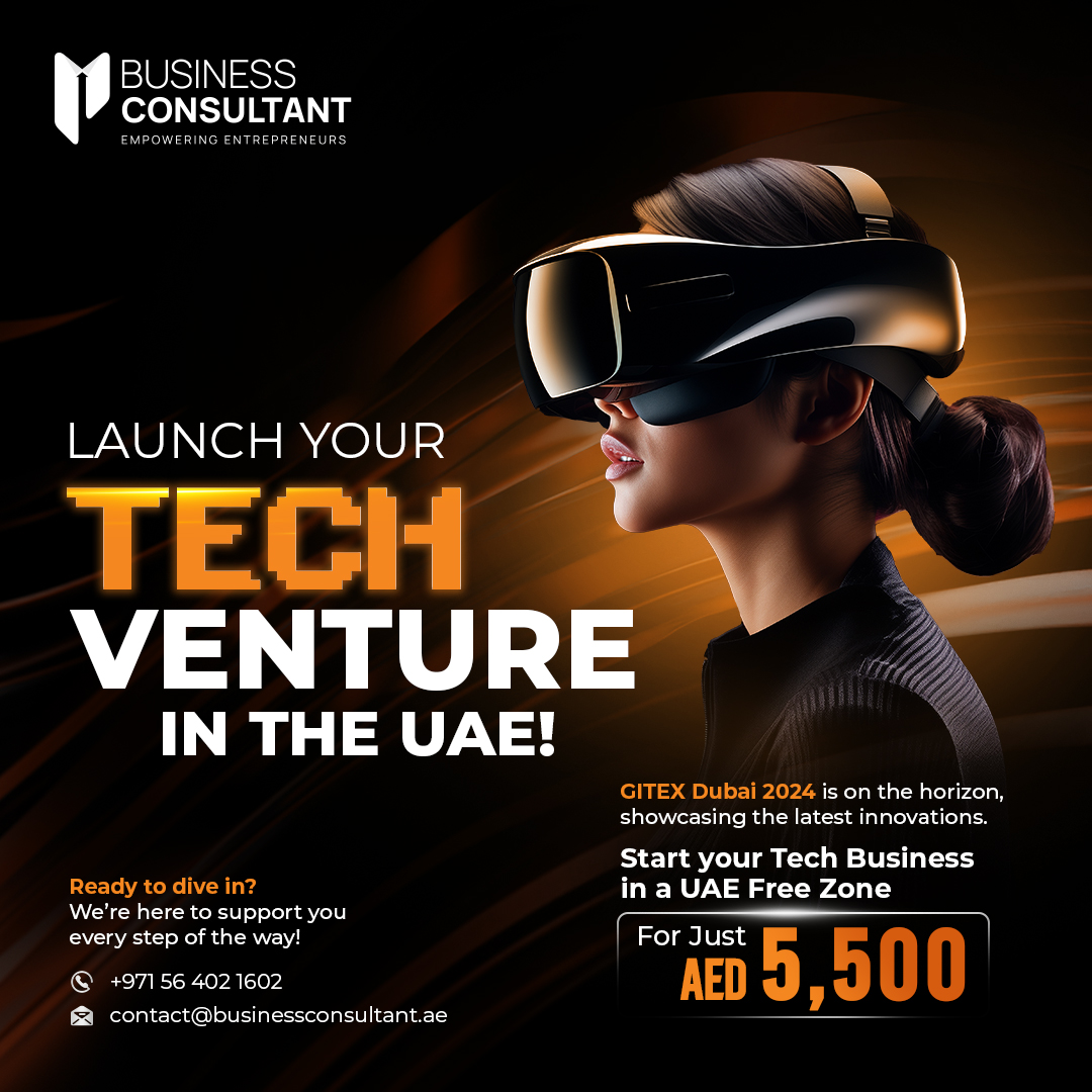 Exciting news for aspiring entrepreneurs! GITEX Dubai 2024 is almost here—perfect for launching your tech business in the UAE for just AED 5,500! 
Our expert team is here to support you every step of the way.

Contact us today!
📞 +971 56 402 1602
📩 contact@businessconsultant.ae