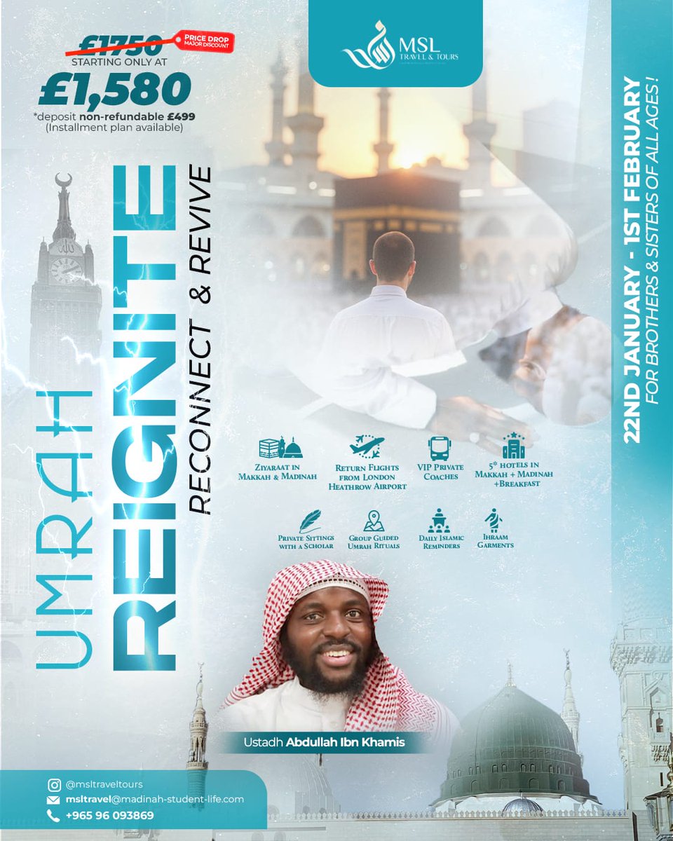 The time has come!
Get in touch now to reserve your spot. This is open to all nationalities!
You don't want to miss out on this trip
Whatsapp: +96596093869