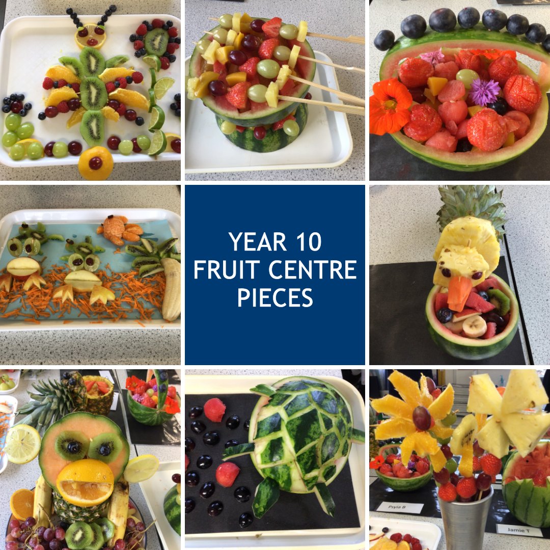 This week, our Year 10 students were given an exciting task in their Food Preparation and Nutrition practical lesson — to create a stunning Fruit Centre Piece! 🍇🍓🍍

The results were incredibly impressive ... 👏✨