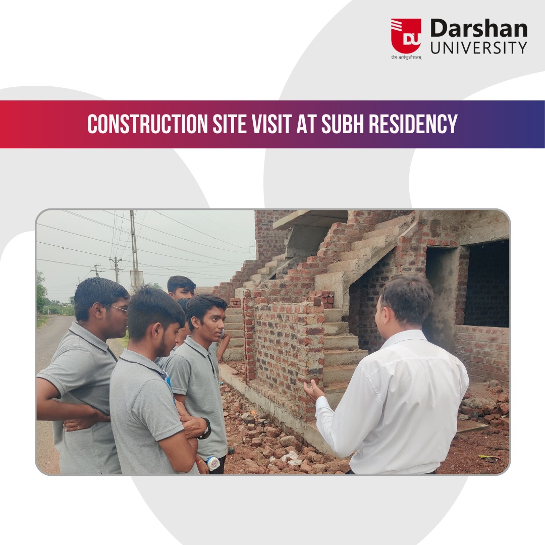 DarshanUniv's tweet image. The Diploma in Civil Engineering Department organized a construction site visit to Shubh Residency in Vijaynagar for first-semester students. 

#ConstructionSiteVisit #ShubhResidency #EngineeringStudents #ConstructionMaterials #HandsOnLearning #FieldVisit #CivilEngineeringDiploma