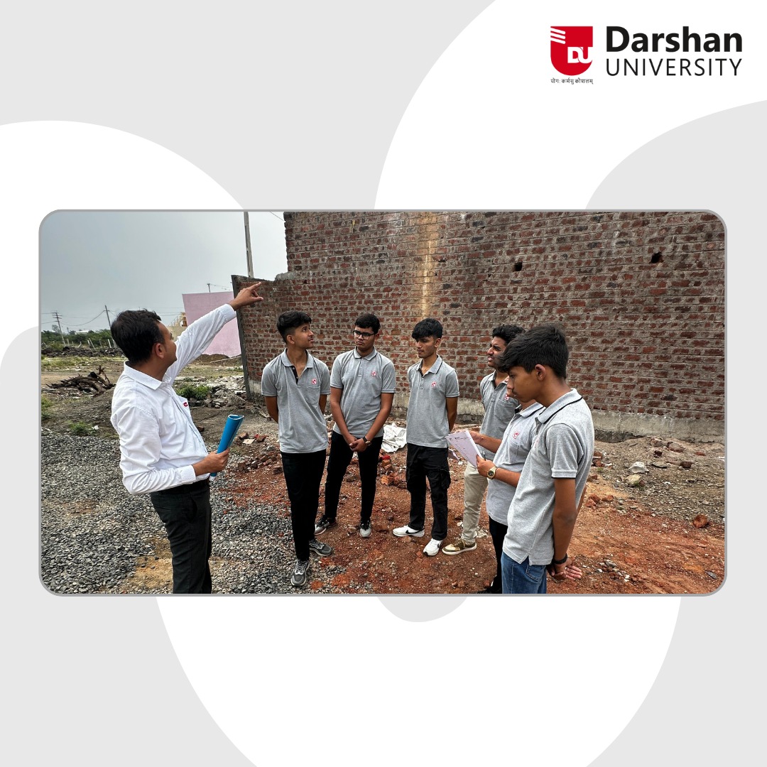 DarshanUniv's tweet image. The Diploma in Civil Engineering Department organized a construction site visit to Shubh Residency in Vijaynagar for first-semester students. 

#ConstructionSiteVisit #ShubhResidency #EngineeringStudents #ConstructionMaterials #HandsOnLearning #FieldVisit #CivilEngineeringDiploma