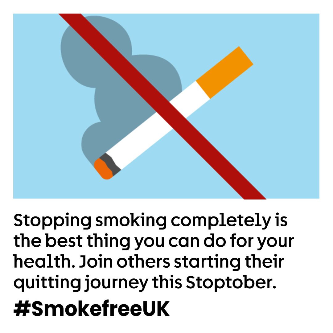 CRUK_Policy's tweet image. There are 12.6 million in the UK today who have successfully stopped smoking.🚭

Stop smoking services give people the best chance of quitting. You can also use cessation tools like prescription medicines, nicotine replacement therapy (NRT), &amp;amp; e-cigarettes. #Stoptober