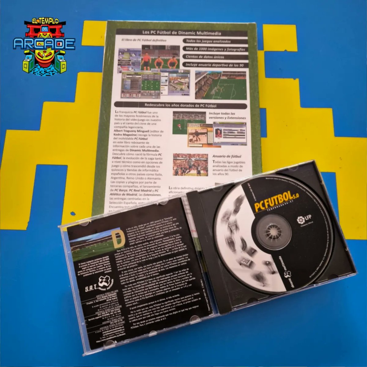 ELTEMPLOARCADE's tweet image. @YeOldeNemesis nos trae al Templo del Arcade este increíble libro de los míticos PC Fútbol de @dinamicsoftware ⚽ Muchísimas gracias a @GamePressEd por regalarnos este ejemplar 😁😁😁

#arcade #pcfutbol #dinamicsoftware #videojuegos #videojuegosretro #retrogaming #retro #game