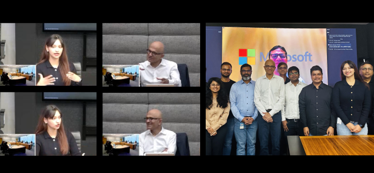 27 Sept, 2024: met with and presented over a year of our work to Satya Nadella at Microsoft's Redmond HQ. A core memory and definitely a milestone moment in the career journey so far! 📍
