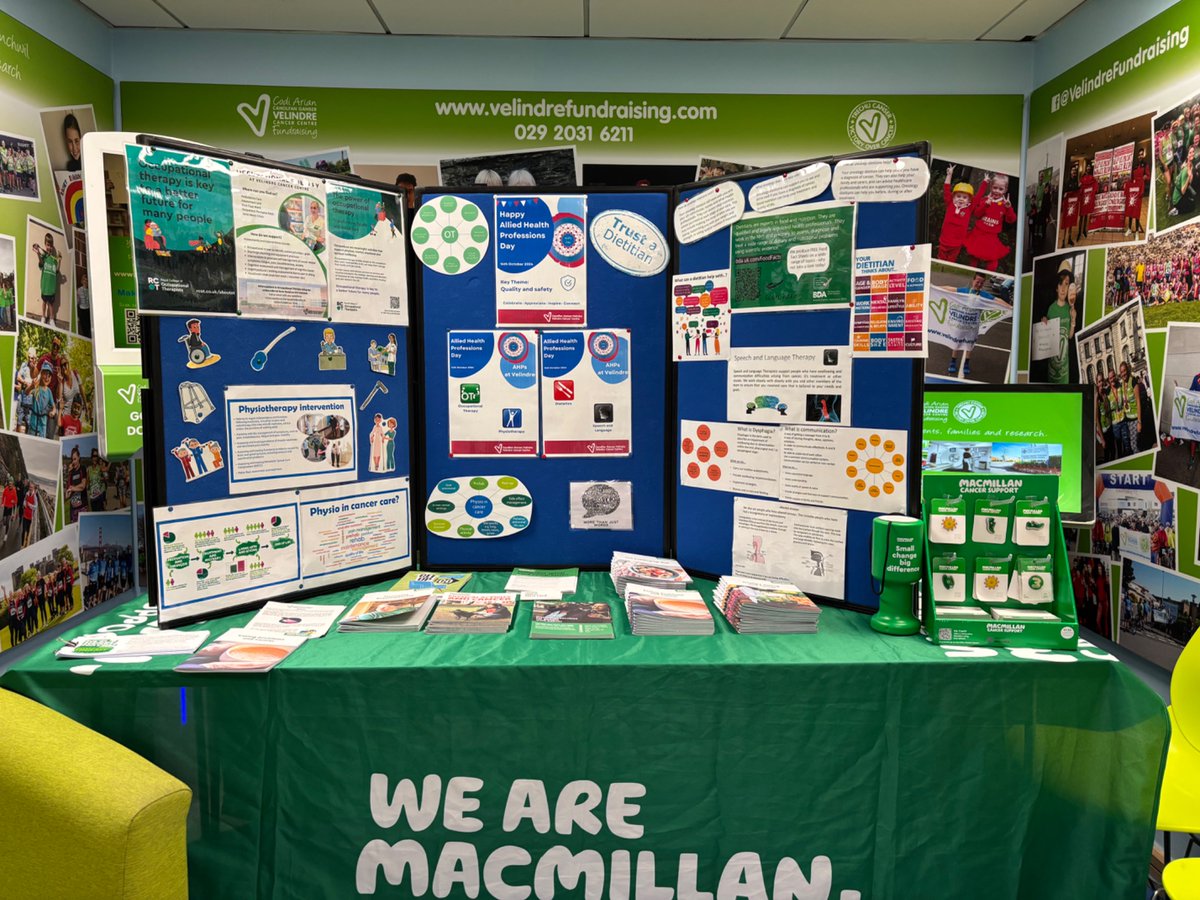 katewillsPT's tweet photo. Happy #AHPday2024 
Celebrating the work of the fantastic therapies team in @VelindreCC 🥳🧁 @macmillancancer https://t.co/pQvq9Vpdai