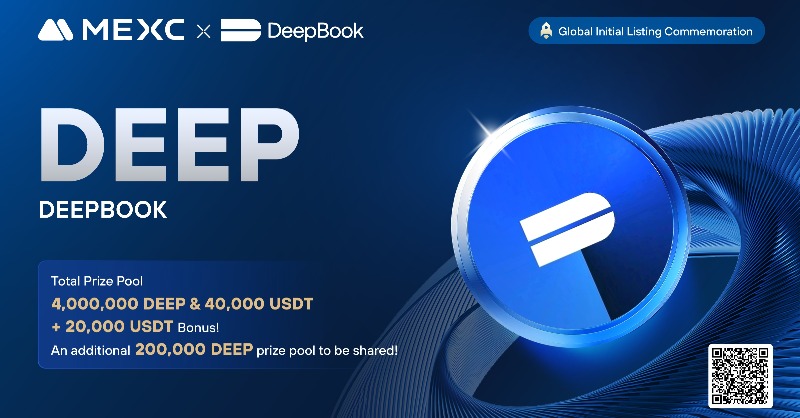 MEXC's tweet photo. 🔥 The @DeepBookonSui / $DEEP Deposit &amp; Trade Event is now live!

👉 Deposit &amp; trade $DEEP to share 4,000,000 $DEEP &amp; 60,000 USDT in prizes!

⏰  Ends on 10:00, October 28, 2024 (UTC)

🎁 Spread the word now to win a share of 200,000 DEEP https://t.co/5ZUg1pQlhH