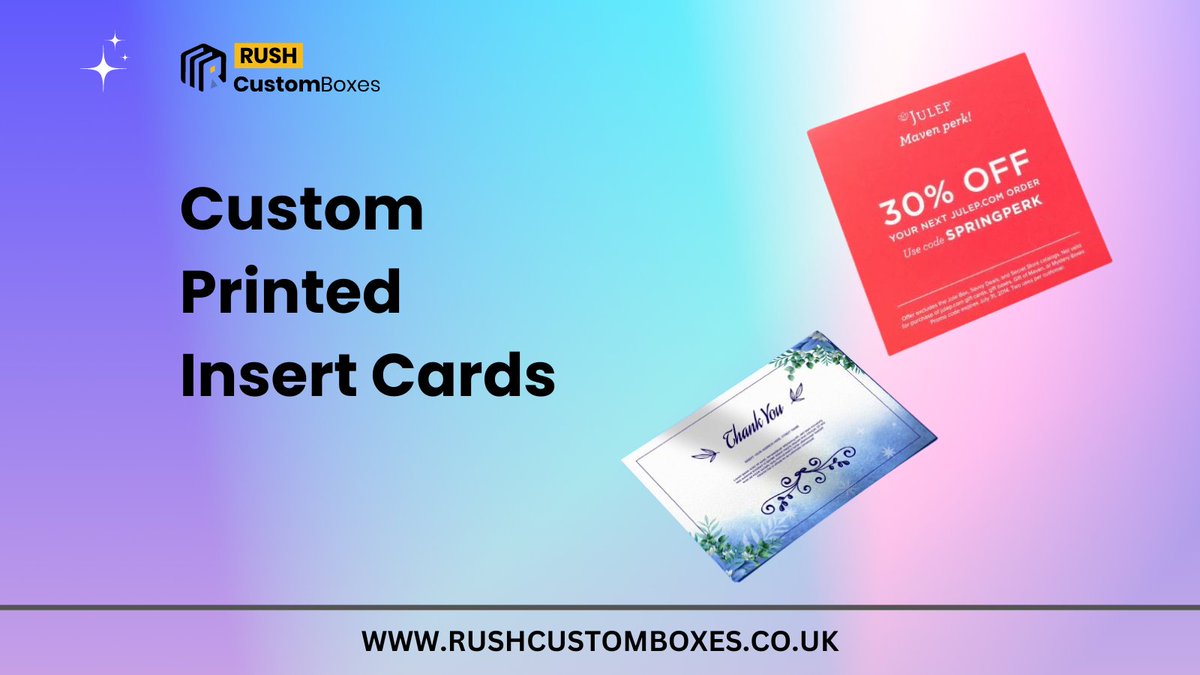Rushcustomboxuk's tweet image. Looking to add a personal touch to your packaging? With custom printed insert cards, you can say thank you, give product details, or share a surprise offer! We are here to help you create that extra special connection. 🎁 #CustomPackaging #InsertCards #PrintedInserts