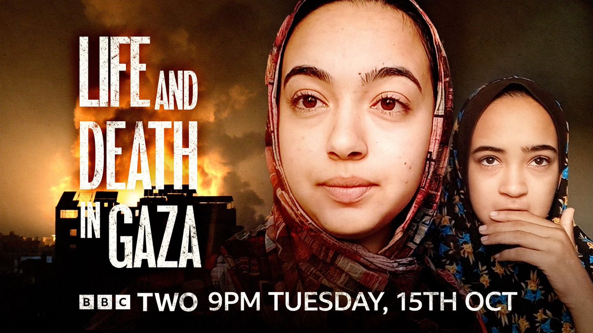 tezilyas's tweet image. Tues 15th Oct | 9pm | BBC Two
MUST WATCH! Share!!!
Life and Death in Gaza is a film made by four Palestinians living through Israel’s invasion.