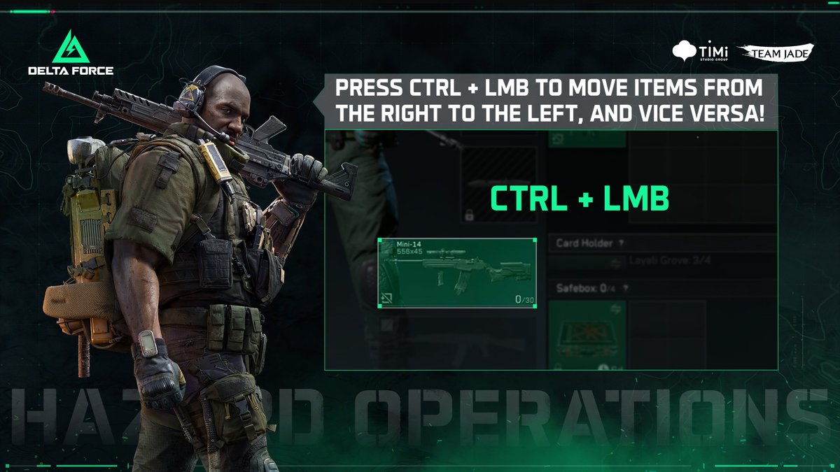 DeltaForce_Game's tweet image. Organizing your inventory in Hazard Operations can be dangerous with rival Operators on the hunt😱

Try this shortcut to get back in the action sooner🫡

#1WeekWarriors #deltaforce #DeltaForceTips #SteamNextFest